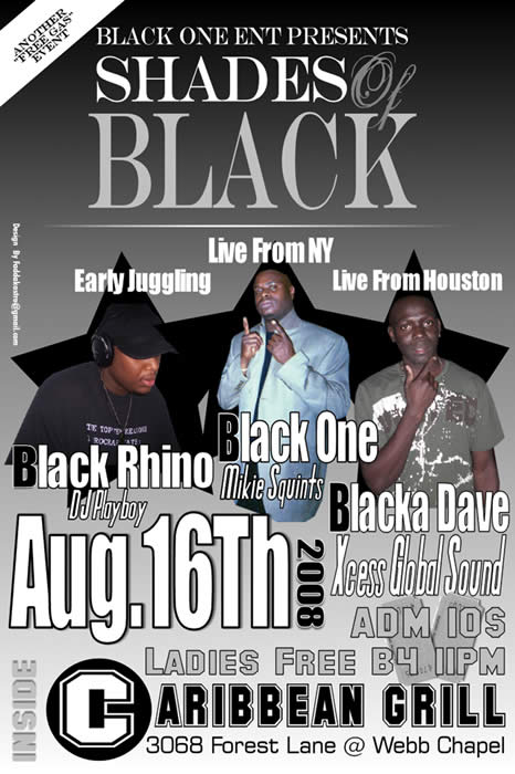 Shades of Black - Caribbean Grill/Dallas - Aug. 16 2008